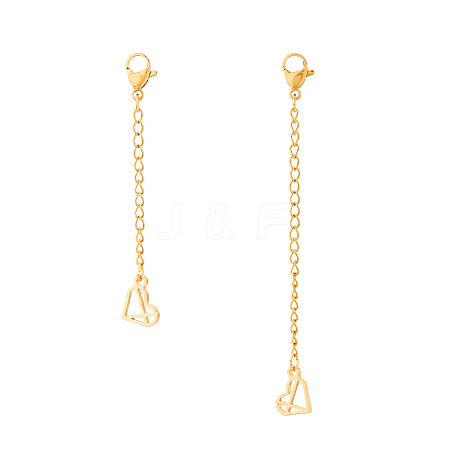 2Pcs 2 Styles 304 Stainless Steel Chain Extender STAS-FH0002-31G-1