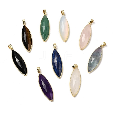 Natural & Synthetic Mixed Gemstone Faceted Pendants G-B149-12G-1