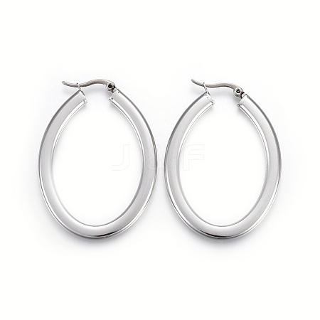 Tarnish Resistant 304 Stainless Steel Hoop Earrings EJEW-F178-14P-1