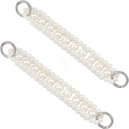 Plastic Imitation Pearl Beaded Chain Bag Handle FIND-WH0111-170-1