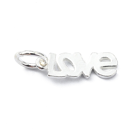 925 Sterling Silver Word Love Charms STER-M119-13S-1