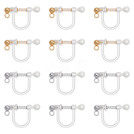 Plastic Clip-on Earring Findings STAS-UN0001-21-1