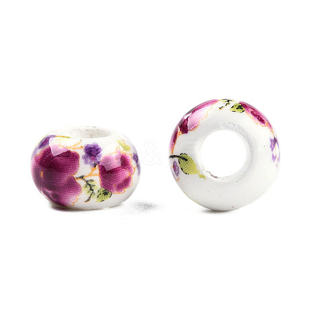 Handmade Porcelain European Beads X-CF262Y-1