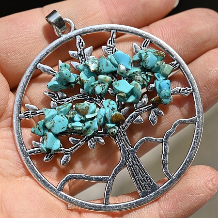 Synthetic Turquoise Pendants PW-WGAD641-05-1