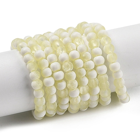Frosted Crackle Glass Beads X1-GLAA-U001-4mm-M11-1