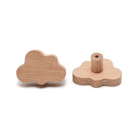 Beech Wood Clothes Hanger AJEW-WH0282-04-1
