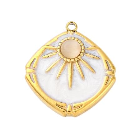 304 Stainless Steel Pendants STAS-V004-13G-02-1