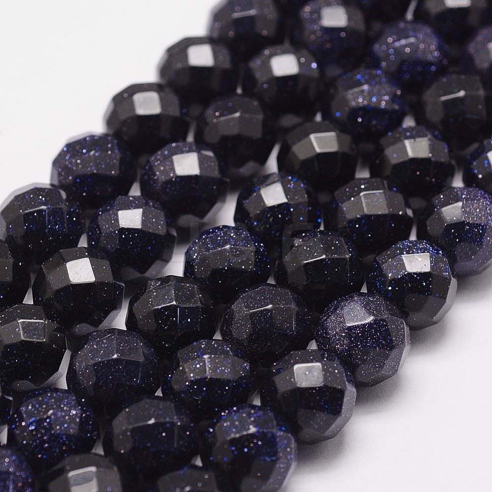 Wholesale Synthetic Blue Goldstone Beads Strands - Jewelryandfindings.com