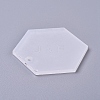 Transparent Acrylic Blank Pendants LS-TACR-WH0002-12-2