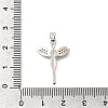Brass Clear Cubic Zirconia Pendants KK-B187-20P-3