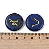 4Pcs 4 Styles Natural Lapis Lazuli Flat Round with Angels Symbol Display Decorations G-R007-01B-3