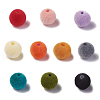 Flocky Acrylic Beads OACR-L011-B-M-1