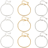 24Pcs 3 Colors Brass European Style Bracelet Making MAK-PA0001-01-7