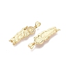 Religion Brass Micro Pave Clear Cubic Zirconia Pendants KK-N287-46I-G-2