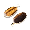 Natural Tiger Eye Pendants G-K338-05I-3