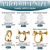 24Pcs 3 Styles 316 Stainless Steel Clip-on Earring Findings STAS-TA0006-31G-3