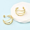 Triple C-Shaped 201 Stainless Steel Stud Earrings EJEW-Z151-09G-2