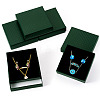 5Pcs Rhombus Textured Cardboard Jewelry Packing Boxes with Sponge Inside CBOX-TA0001-18E-1