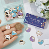 40Pcs 4 Colors  Alloy Enamel Pendants ENAM-SC0005-92-3