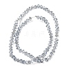 Electroplate Transparent Glass Beads Strands GL-CBA7A17-01A-05-4