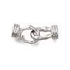 Brass Fold Over Clasps KK-Q048-06P-1