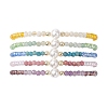 Natural & Synthetic Mixed Gemstone & Shell Pearl Beads & Glass Beaded Bracelets for Women BJEW-JB13078-3