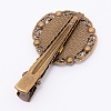 Zinc Alloy Alligator Hair Clip Findings PALLOY-WH0072-55AB-2
