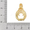 Brass Micro Pave Clear Cubic Zirconia Pendant Cabochon Settings KK-U026-01G-3