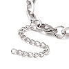 Non-Tarnish 304 Stainless Steel Cable Chain Bracelet for Men Women BJEW-E031-05A-P-3