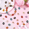 200Pcs 10 Colors Opaque & Transparent Acrylic Metal Enlaced Beads OACR-SC0002-69-5