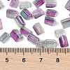 Transparent Spray Painted Glass Seed Beads SEED-L011-10A-02-4