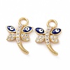 Eco-friendly Brass Micro Pave Clear Cubic Zirconia Pendants KK-D079-24G-1