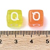 Spray Painted Transparent Acrylic Beads MACR-K365-07Q-3