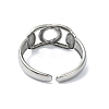 304 Stainless Steel Cuff Rings for Women RJEW-M019-47G-3