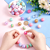   1 Set Mixed Style Acrylic Round Beads Sets SACR-PH0001-52I-3