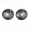 Starry Sky Pattern Printed Glass Cabochons GGLA-N004-25mm-D82-1