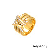 Crystal Rhinestone Wide Finger Ring XA6201-1-1