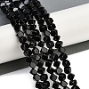 Natural Black Onyx(Dyed & Heated) Beads Strands G-A257-A01-01-2