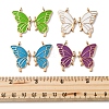 8 Pairs 4 Colors Alloy Enamel Pendants ENAM-FS0002-49-5