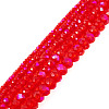 5 Strands 5 Size Transparent Electroplate Glass Beads Strands GLAA-TA0001-96A-2