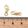 Brass Micro Pave Clear Cubic Zirconia Lobster Claw Clasps KK-G600-25G-03-3