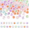 120Pcs 4 Styles Transparent Acrylic Beads OACR-YW0004-31-1