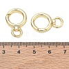 Rack Plating Brass Spring O Ring Clasps with Swivel Ring KK-CBAB1AF-09G-3
