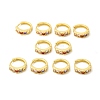 Cubic Zirconia Flower Hoop Earrings EJEW-E270-22G-3