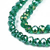 Electroplate Glass Beads Strands X-EGLA-A034-T6mm-B04-3