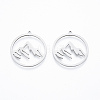 Non-Tarnish 304 Stainless Steel Pendants A-STAS-N090-LA911-1-3