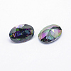 Cubic Zirconia Pointed Back Cabochons ZIRC-L066-6x4mm-001-2
