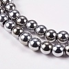 Electroplate Non-magnetic Synthetic Hematite Beads Strands G-J169A-6mm-02-3