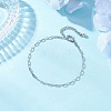 304 Stainless Steel Paperclip Chain Bracelets for Women BJEW-JB12535-1