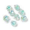 UV Plating Rainbow Iridescent Acrylic Beads X1-OACR-H015-11C-1